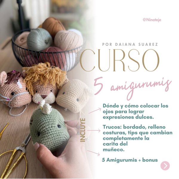 ACCESO a Curso Online: Tejé 5 muñecos únicos